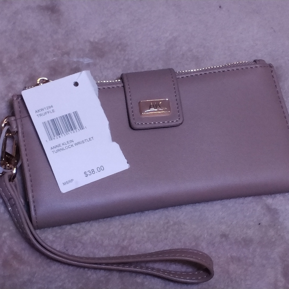 Anne Klein Truffle Convertible Wristlet Clutch